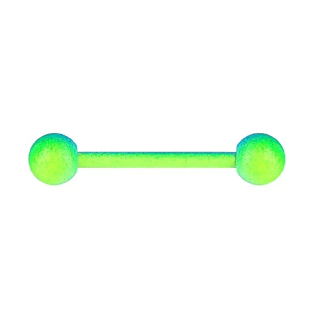 1PCS/4PCS Green Blue Acrylic Balls Tongue Barbell Splatter 316L Stainless Steel Bar Tongue Rings Piercing