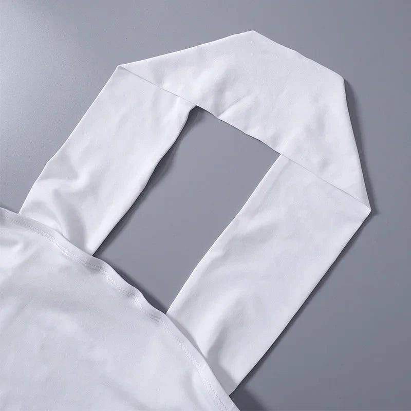 Chic White Sexy Strapless Crop Tops 2023 Elegant Summer Slim Tanks Tube Top Cropped Solid