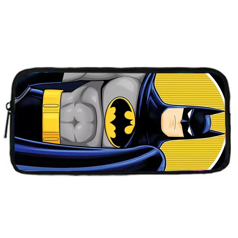 Child Superhero Batmans School Backpack with Lunch Bags ,Pencil Bags ,School Bags for Boys Girls Best Gift