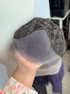 Ashely Light Purple Wig Special Grey-purple Lace Front Wigs 26inch long straight 13*4 Synthetic Lace Wigs for Cosplay Daily Use