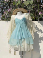 2000s Gothic Vintage Mini Dress Women Sleeveless Strap Party Dress Evening Lace Retro Cltohing Japanese Y2k Black Chic