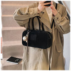 2025 new high-end luxury designer Boston handbag female niche retro fashion all-match pillow bag shoulder messenger bag trend