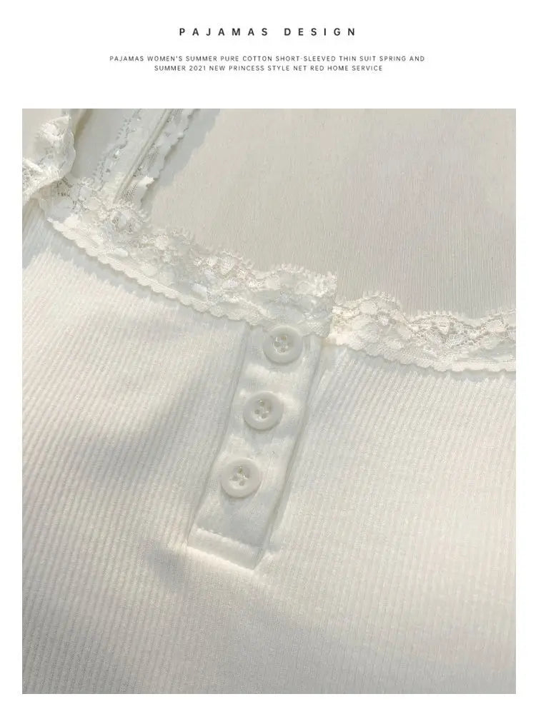 Casual Women Pajamas Summer Sleepwear Spaghetti Strap Shorts Sets 2 Pieces Night Wears O-neck Korean Sleeping Solid Home Suit