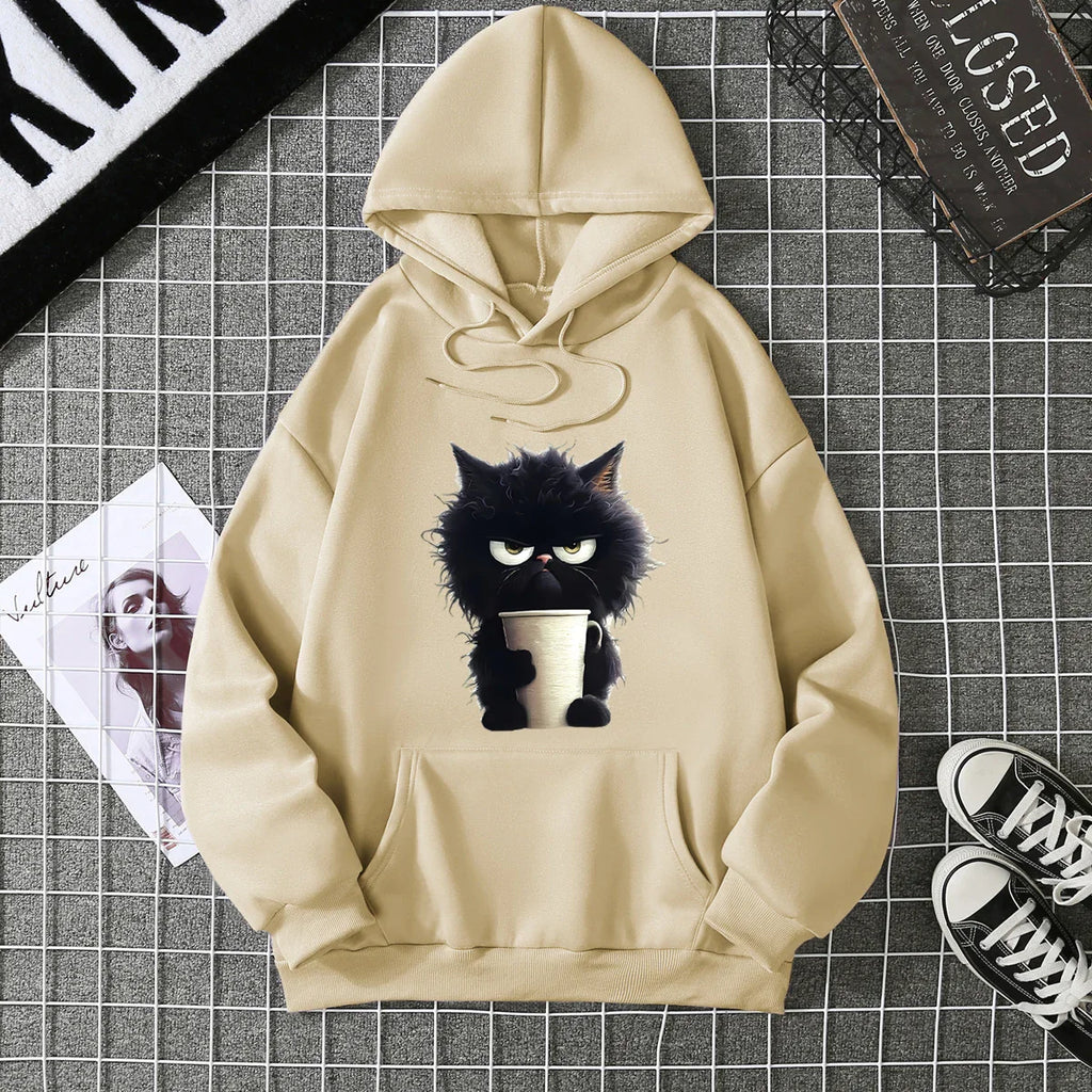 2025 Winter New Women's Hoodie High Street Unisex style Double Pockets Sweatshirts Outerwear Plus-Size Women's Clothing CYXX236