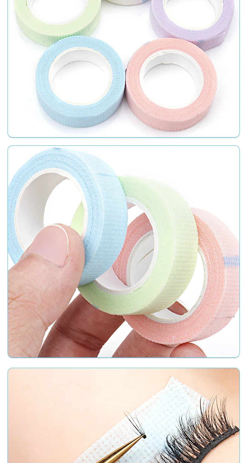 10 Rolls Eyelash Tape For Lash Extension Breathable Non-woven Tape Under Eye Pads Adhesive Eye Stickers Makeup Tools Eye Patches