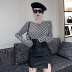 Black Leather Mini Skirts Women Gothic High Waist Slim Fit Lace Up Pencil Skirt Female Sexy Club Back Zipper Split Bag Hip Skirt