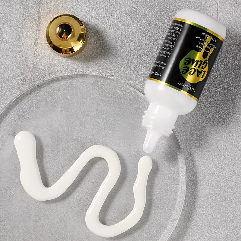 Hair Adhesive,Wig Glue,New Brush Head Design,Invisible and Light Beige-friendly Formula, Strong and Long-lasting Hold