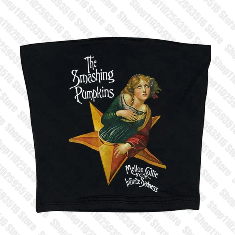 Aesthetic Tops for Women Crop Top Women 2000s Tops With Suspenders Gothic Clothes Vintage Clothing Harajuku Grunge Clothes Y2k