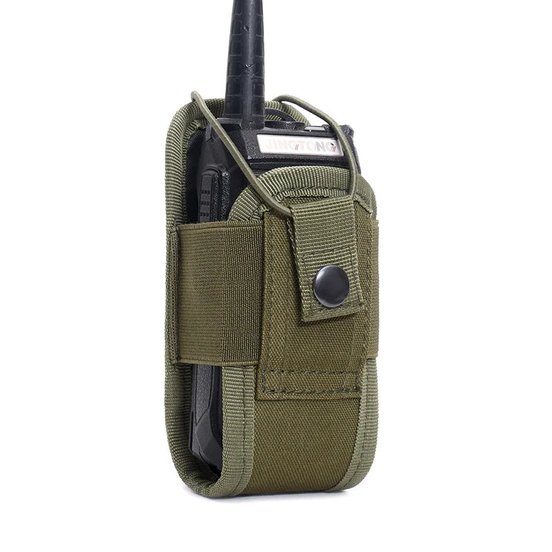 1pc Tactical Radio Walkie Talkie Pouch Magazine Waist Bag Holder Pack Airsoft Hunting Camping Interphone Holster Bag