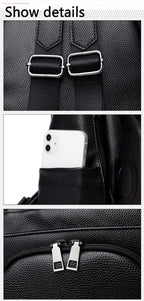 2022 New Women Backpack High Quality Soft Leather Backpack School Bags For Girls Large Capacity Anti-theft Travel Backpack Sac