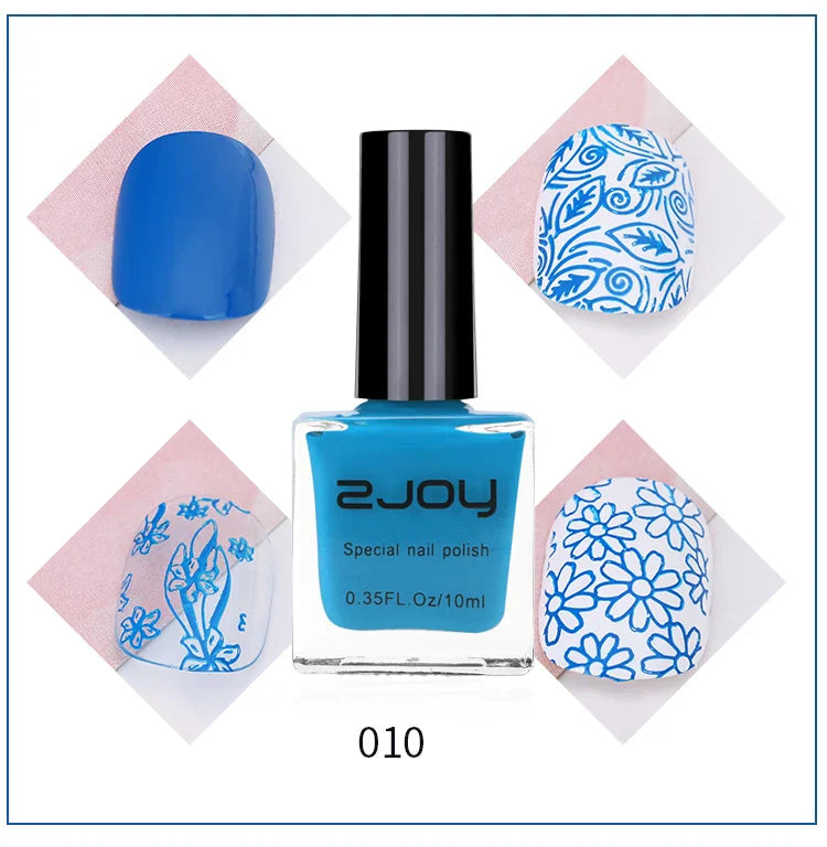 Black White Nail Art Stamping Polish 10ml 30 Colors Stamping Plates Polish Stamping Gel No Smudge Top Oil Colorful Nail Varnish