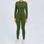 2025 Pad Zipper Long Sleeve Yoga Set Women One Piece Jumpsuit Gym Workout Shorts Fitness Bodysuit Sports Athletic Suit XP358