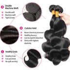 16A Body Wave Human Hair Bundles 100% Brazilian Raw Human Hair 1/3/4 Bundles for Women 16A Thick Bundles human hair For Women
