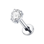 1PC Titanium Zircon Star Flower Labret Piercing for Women Cartilage Tragus Daith Helix Stud Earring Body Jewelry