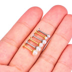 ASTM F136 Titanium 16G Bowl shaped Pearl Earring Helix Tragus Cartilage Stud Earlobe Lip Piercing Jewelry