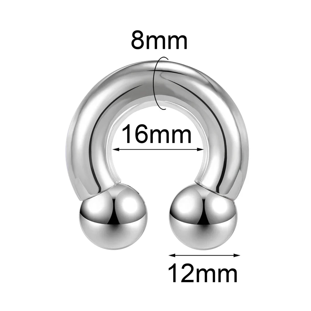 ASTM F136 Titanium PIERC Hinged Segment Hoop Earrings Large size Nose Rings 10G-6G 2.5mm-4mm Seamless Labret Lip Body Piercing