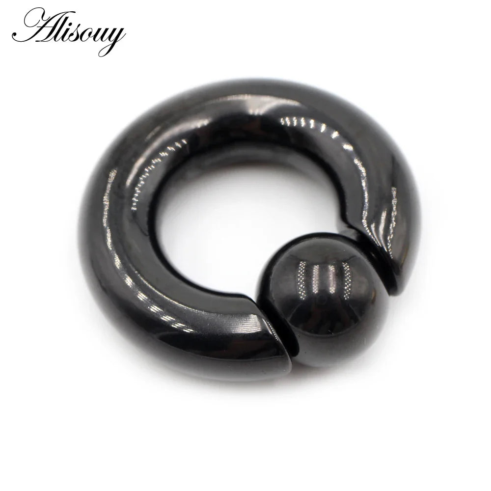 Alisouy 1pc Surgical Steel Captive Hoop Rings BCR Ring Eyebrow Ear Tragus Piercing Nose Closure Nipple Bar Lips Body Jewelry
