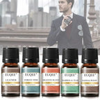 EUQEE 10ML Men's Fragrance Oil For Car Diffuser,Making Candle Leather Forest Pine Coffee Cake Cedarwood Bay Rum 1pcs/3pcs/6pcs