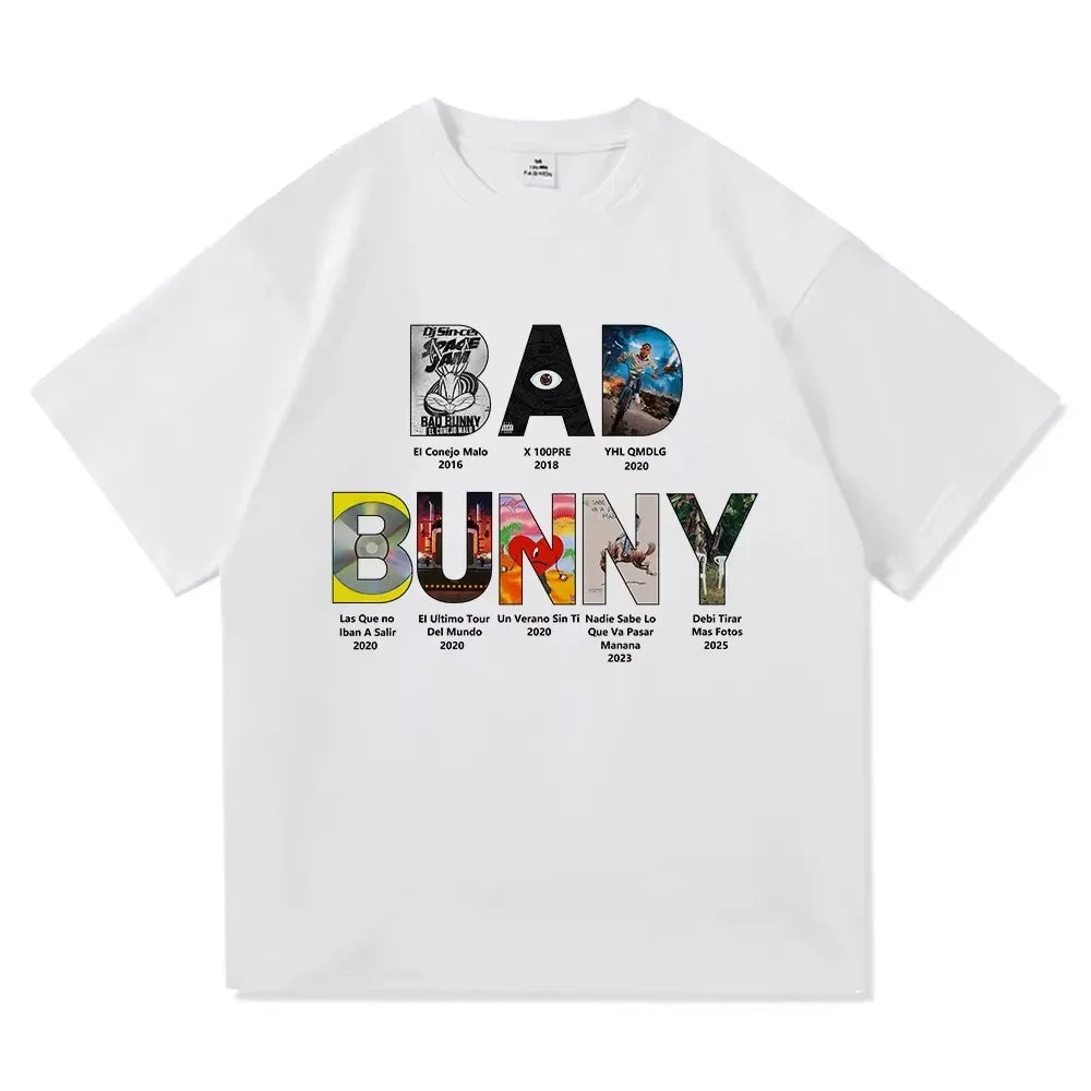 Bad Bunny T-shirts Graphic Harajuku Men women Tshirt Designer Harajuku Unisex Clothing