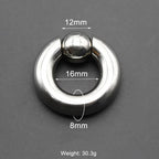 1Pc Large Gauges Stainless Steel CAPTIVE SPRING BEAD RING for Septum Piercing BCR Nose Ring Hoop Expander Earlobe Earrings 00G