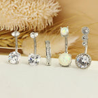 5PCS Cute Dangle Belly Ring Pack 14G Navel Piercing Bulk Sexy Belly Ring Set Belly Button Ring Lot Pircing Ombligo Jewelry