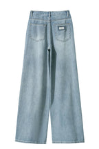 AMII Minimalist Blue Jeans Women 2025 Summer New Versatile Denim Wide Leg Pants Low Waist Thin Casual Loose Trousers  12542121