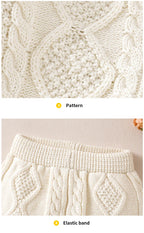 Baby Clothes Sets Cotton Knitted Newborn Boys Girl Sweater Long Sleeve +Pants Autumn Infant Children Cardigan +Shorts 0-18M 2PCS