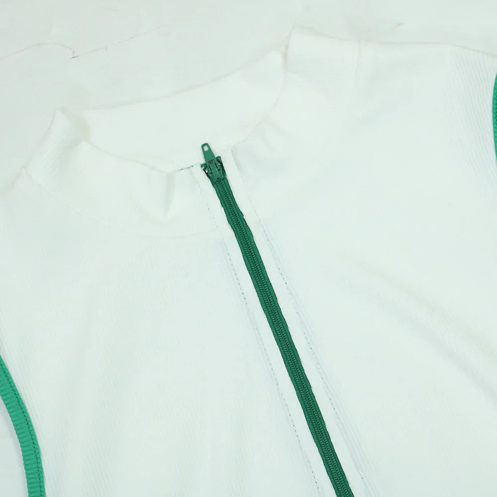 CM.YAYA Women's Set Sleeveless V-neck Vest  + Pleated Skirts 2025 Summer Cute Street Beach Two 2 Piece Sets Outfits Tracksuit