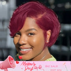 13x4 lace 1b99 1b4 black color short straight 8inch 150% density  pixie cut human hair wig daily party mother's day gift wig