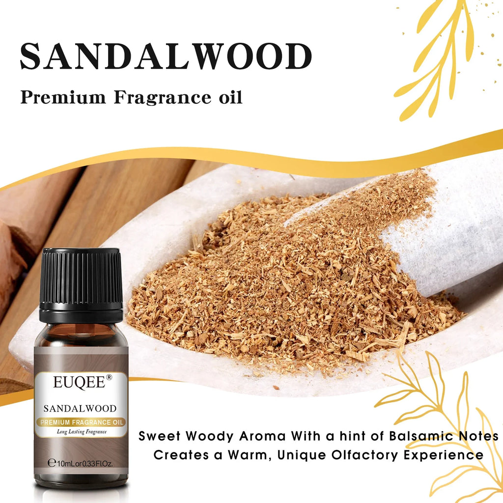 EUQEE 10ML Men's Fragrance Oil For Car Diffuser,Making Candle Leather Forest Pine Coffee Cake Cedarwood Bay Rum 1pcs/3pcs/6pcs