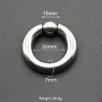 1Pc Large Gauges Stainless Steel CAPTIVE SPRING BEAD RING for Septum Piercing BCR Nose Ring Hoop Expander Earlobe Earrings 00G