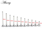 Alisouy 1PC G23 Titanium Internally Threaded Labret Shaft Lip Replacement Flat Bar Ear Tragus Stud Earring Body Piercing Jewelry