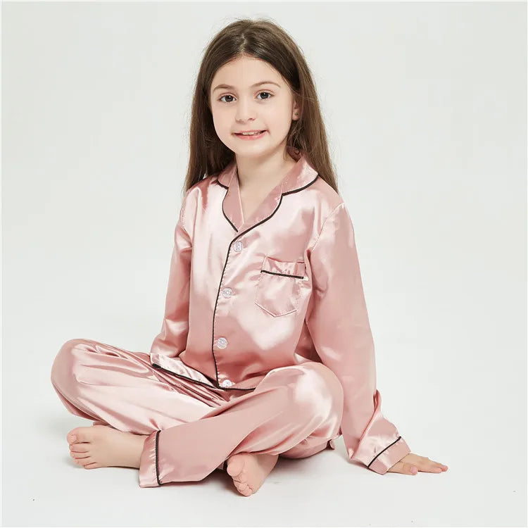 2 Piece Personalized Name Women Sleepwear Faux Silk Satin Pajamas Set Long Sleeve Sleepwear Pajamas Suit Female Homewear