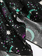 Dressfo 2025 Women's Gothic Tank Tops Galaxy Sun Star Moon O Ring Lace Up Handkerchief Hem Summer Tank Top Y2k Clothes