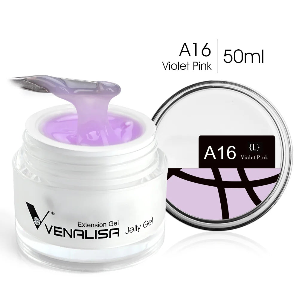 50ml Venalisa Soak off Thick Jelly Gel UV Construction Gel Builder Extend 24 Color Camouflage Milky White Nail Art Hard Nail Gel