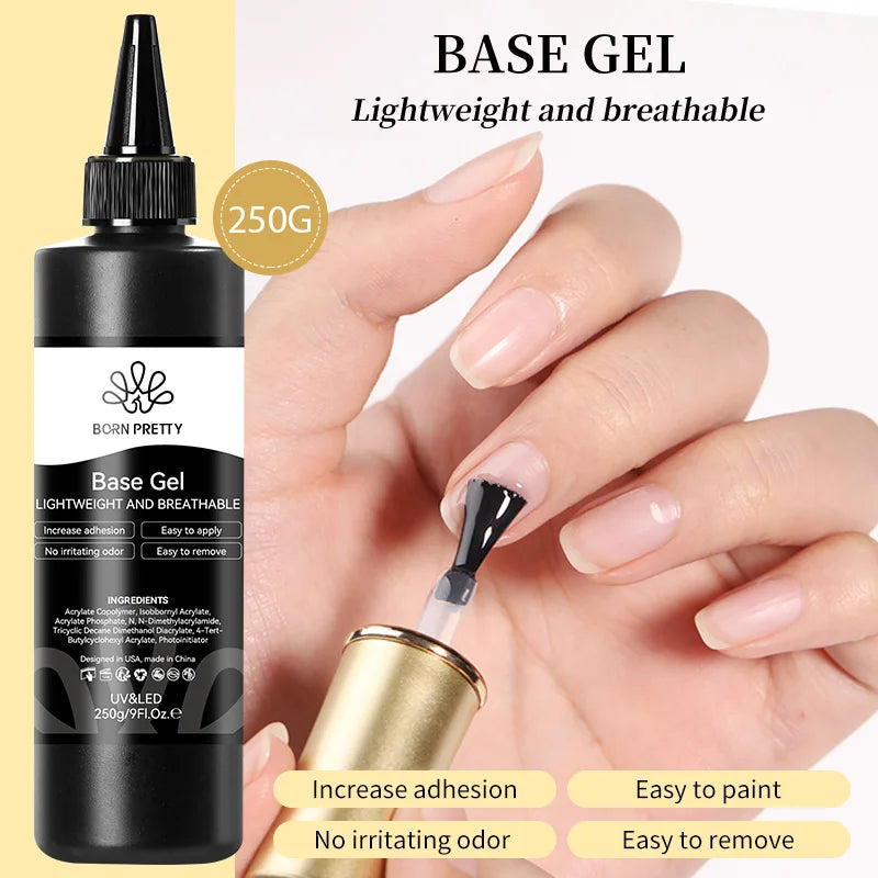 BORN PRETTY 250g Translucent Jelly Red Nude Gel Nail Polish Winter Autumn Manicure Soak Off UV LED Nail Art Gel Christmas Red