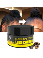 GZE African Black Castor Extra Hold Braid, Loc, Twist Gel, Tames Frizz & Edges, Coconut Oil Edge Control