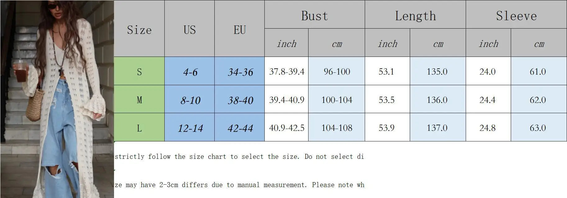 DSMTRC 2025 Holiday Knitted See-throught Cardigan Dress V Neck Long Flare Sleeves Leisure Long Trendy Single Breasted Autumn