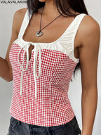 2025 Sexy Female Sleeveless Bodycon Strap Top Summer Women Hollow Patchwork Short Vest Lady Off Shoulder Clud Crop Tops Clothes