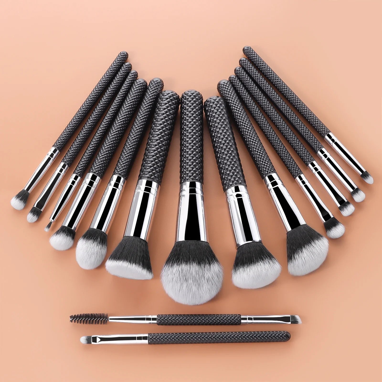 15 piece set of thread brush handle design makeup brush powder blusher contour brush eye shadow brush set professional makeup to