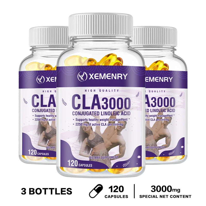 CLA 3000mg - Boost Energy, Improve Muscle Mass, and Boost Metabolism - Non GMO