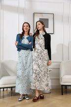 AS 2025 spring summer linen shirt + dress collection high quality print linen and knitting cardigan woman outfit