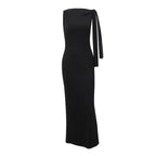 Candyhot Sexy Solid O-Neck Sleeveless Casual Fashion Dress Y2K Summer Slim Fit Piece Maxi Dress Evening Dresses Women's Clothing