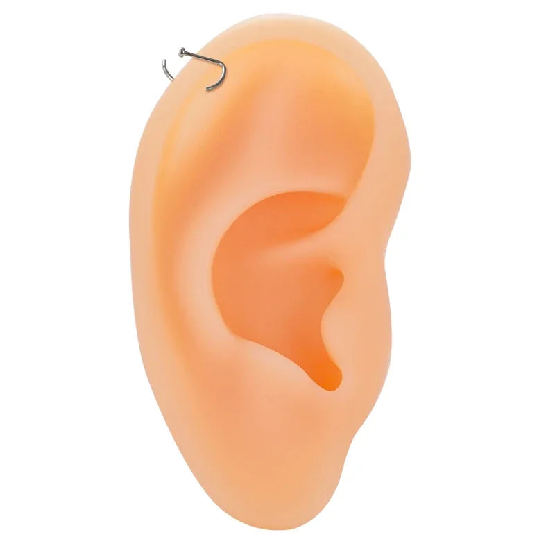 ASTM F136 Titanium PIERC D Shape Nose Ring Nostril Piercing Hoop Septum Rings Bar Pin Nose Lip Studs Body Jewelry Wholesale