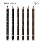 6/12Pcs Eye Brow Pencil Waterproof Professional Women Eye Makeup Pen Easy Color Natural Black Brown Cosmetic Beauty Eyebrow Tool