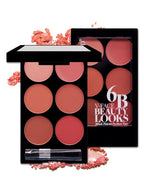 6-color blush and contouring all-in-one palette, pearlescent matte powder makeup palette