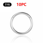 1/10Pc Stainless Steel Nose Ring CZ 16G Hinged Septum Clicker Segment Ear Tragus Cartilage Daith Lip Nose Body Piercing Jewelry