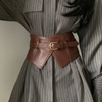 Belt for Women's Fashion with Dress and Coat Design Elastic Waistband Black Versatile Wide Belt Designer Belt