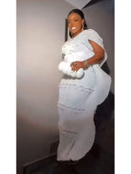 EGRM Miyake Solid Pleated French Three-dimensional Fungus Edge Cake Dress Women's Loose Long Dresses 2025 Summer New 6R8109