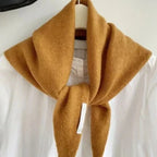 British Korean Style Niche Wool Knitted Triangular Scarf Women Headscarf Knitted Scarf Multi-functional Warm Knitted Scarf